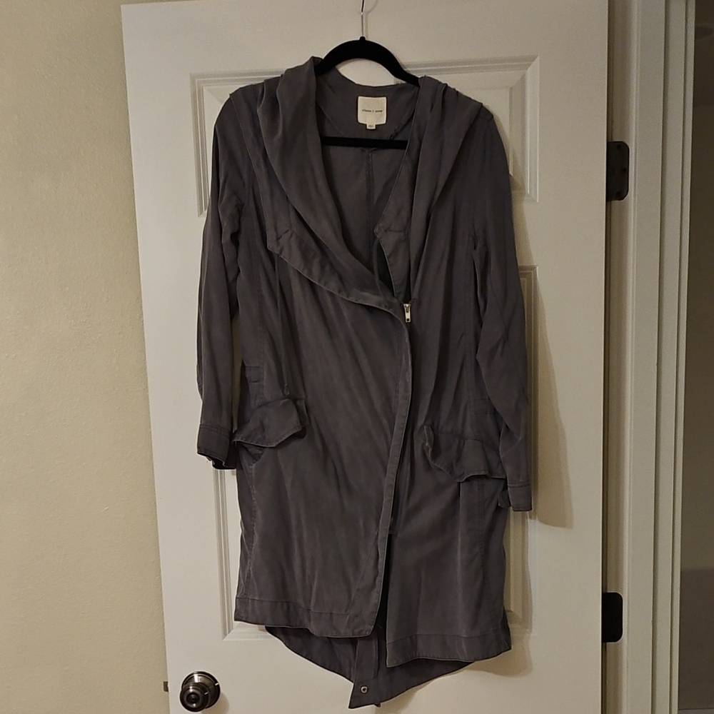 Silence + Noise Charcoal Trench Coat